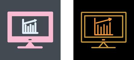 Online Graph Icon Design vector