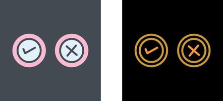 Yes No Option Icon Design vector