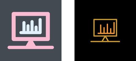 Checked Bar Graph Icon Design vector