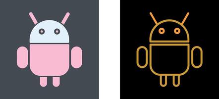 androide logo icono diseño vector