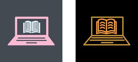 Online Books Icon Design vector