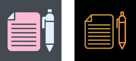 Documents and Pen Icon Design vector