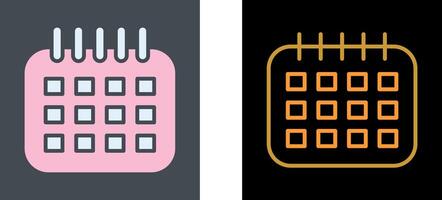 Marked Calendar Icon Design vector
