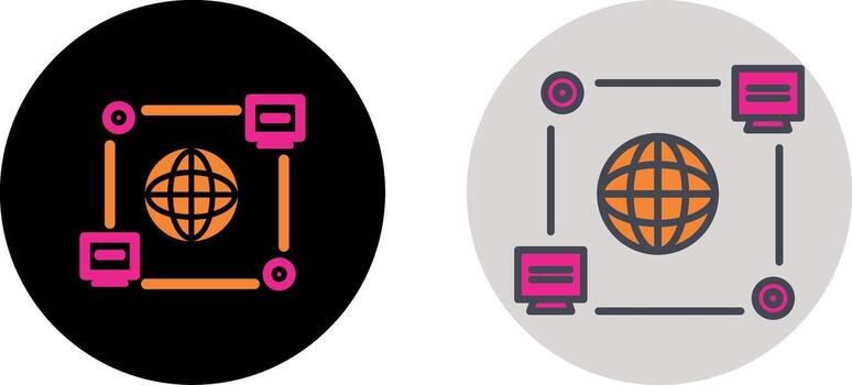 computadora conexión icono diseño vector