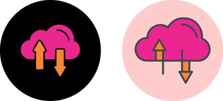 Cloud Storage Icon Design vector