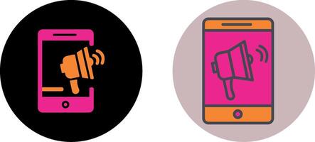 Mobile Advertising Icon Design vector