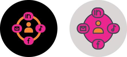 Social Circle Icon Design vector