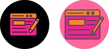 Blogging Service Icon Design vector