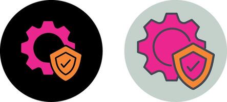Protected System Icon Design vector
