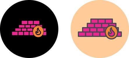 Firewall Icon Design vector
