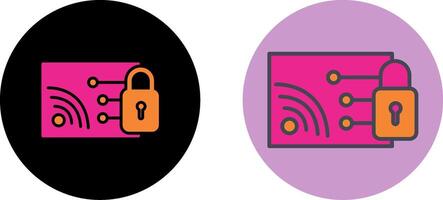 Protected WiFi Icon Design vector