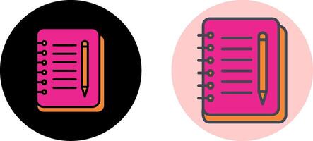 Notebook And Pen Icon Design vector