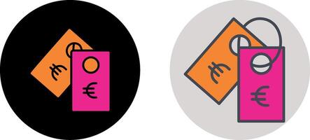 Euro Tag Icon Design vector