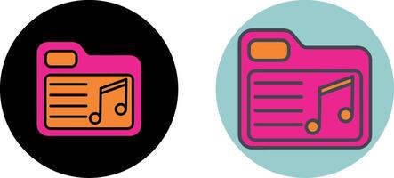 Music Folder Icon Design vector