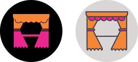 Curtains Icon Design vector