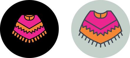 Poncho Icon Design vector