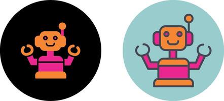 Industrial Robot III Icon Design vector