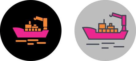 Cargo Ship II Icon Design vector