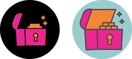 Open Treasure Box Icon Design vector