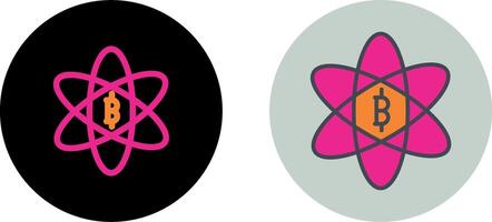 Bitcoin Science Icon Design vector