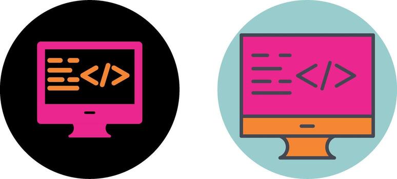 diseño de icono de codificación vector