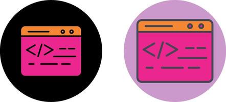 Web Coding Icon Design vector