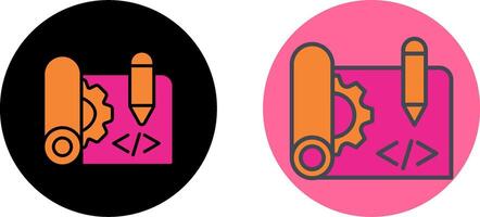 Blueprints Icon Design vector