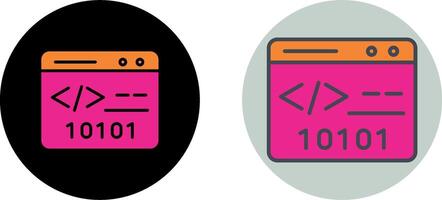 Binary Website Icon Design vector