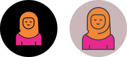 Islamic Woman Icon Design vector