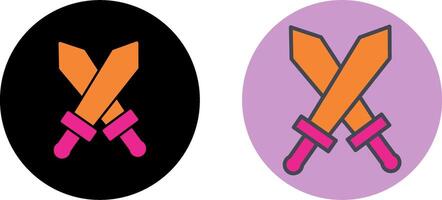 Two Swords Icon Design vector