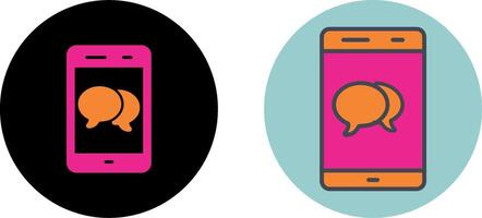 Double Message Bubble Icon Design vector