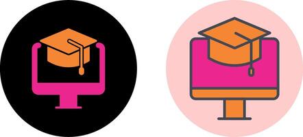 Online Education Icon Design vector