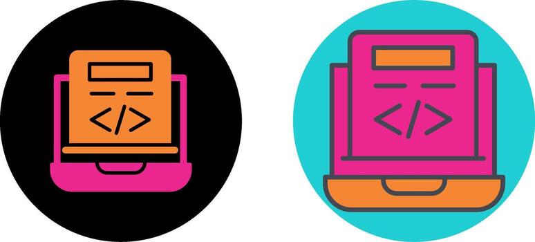 diseño de icono de codificación vector