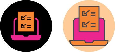 Online Test Icon Design vector