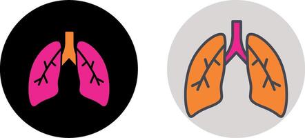 Lungs Icon Design vector
