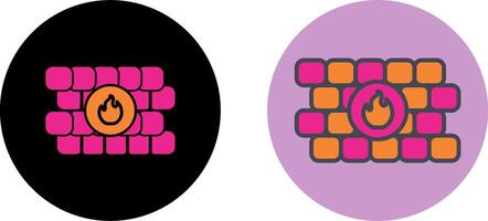 FireWall Icon Design vector