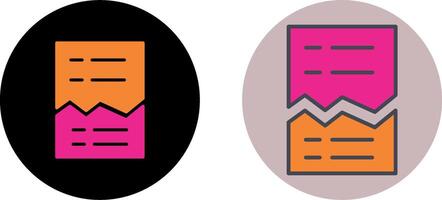 Corrupted List Icon Design vector