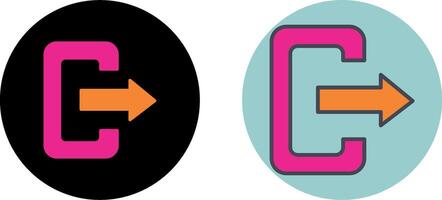 Logout Icon Design vector