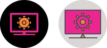 Computer Settings Icon Design vector