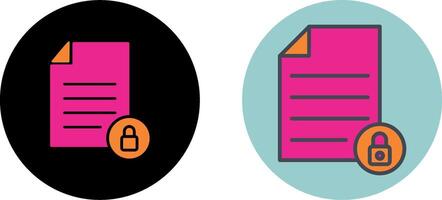 Private Document Icon Design vector