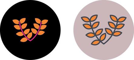 Leaves Wreath Icon Design vector