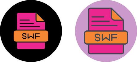 SWF Icon Design vector