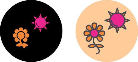 Flower in sunlight Icon Design vector