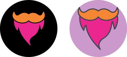 Beard and Moustache II Icon Design vector