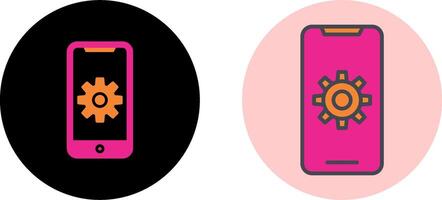Mobile App Developing Icon Design vector