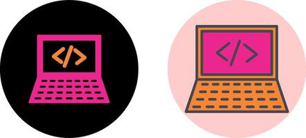 Writing Laptop Icon Design vector