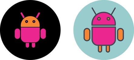 androide logo icono diseño vector