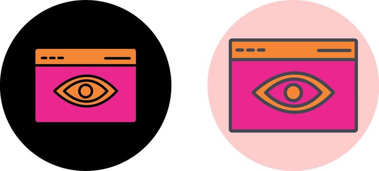 Web Visibility Icon Design vector