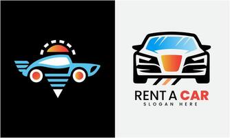 rent a car logo design icon template vector