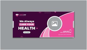 Health Care Medical Service social media design vector